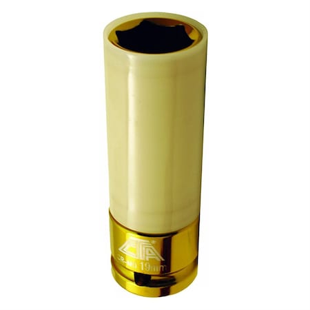 Cta Manufacturing 1/2" Drive Thin Wall Impact Socket Anodized, Thin Wall, 19mm A178